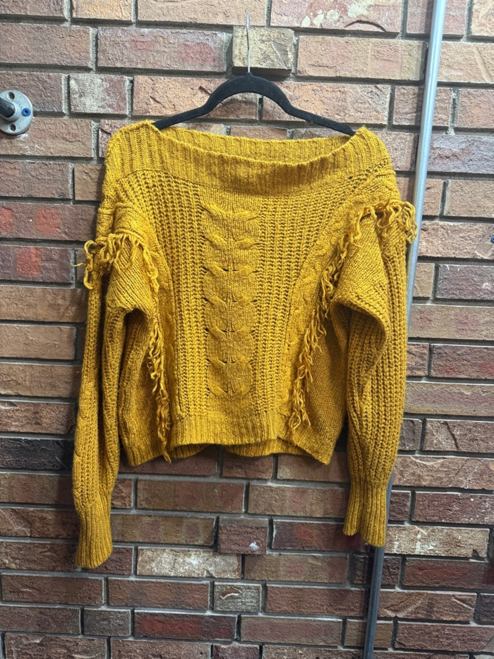Willow and root knit honey mustard sweater
